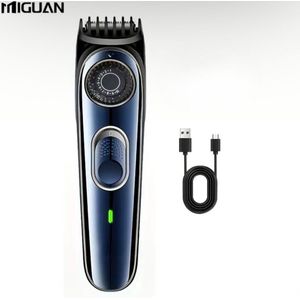 Miguan Tondeuse - Ingebouwde Clipper met 20standen 0,5mm tot 10mm - Usb Oplaadbare Scheerapparaat voor Gezichtshaar, Hoofdhaar en Lichaamshaar - Perfecte Lichaamshaar Verzorging - Batterij Indicator - Kleur: Blauw