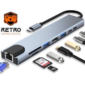 RGG - 8-in-1 USB C Adapter-100W PD Opladen-USB 3.0
