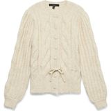 VERO MODA vest ecru met kabels