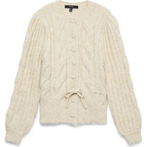 VERO MODA vest ecru met kabels