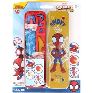 Spiderman Okidoki Klei met bewaarblik 3D + accessoires
