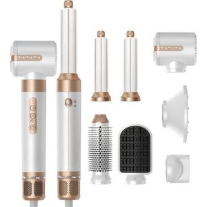 Airstyler - Haar - Haarborstel - Multistyler - Opbergdoos - Föhn Met Diffuser - Krulborstel - Krultang - Haardroger - Föhnborstel - Stijltang -Hairwrap - 7 In 1 - Velours Max