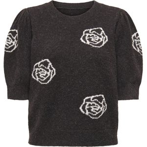 Only Trui Onlrica Life Detail 2/4 Pullov Ex K 15366398 Black Coffee/birch Rose Dames Maat - XS