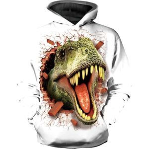 Hoodie Dinosaurus - maat L - vest - sweater - outdoortrui - trui - Dino - 160 cm