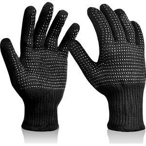 Krultang Handschoen - Hittebestendige Handschoen - Krultang - Stijltang Handschoen - Ovenhandschoen - BBQ handschoen - Hitte Handschoen - Zwart