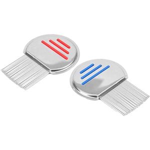 Luizenkam 2 stuks, anti-luizenkam, fijn gestructureerd voor hoofdluisverwijdering