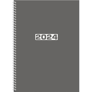 MGP Agenda - Bureau agenda 2024 - NL - FSC - A4 - Ringband - 7d/2p - Antraciet - Harde kaft