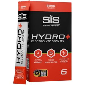 Science in Sport - SIS Hydro+ Elektrolyten Poeder - 5 verschillende elektrolyten - Berry Smaak - Suikervrij - 6 x 4,1 g