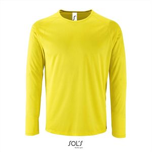SOL'S Men´s Long Sleeve Sports T-Shirt Sporty L02071 - Neon Yellow - XXL
