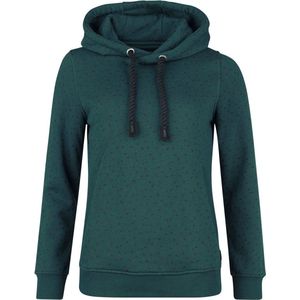 R.E.D. Rock-Engineered Design donkergroene hoodie met cat allover print - Dames - M