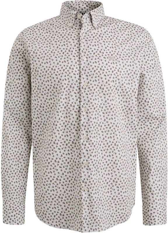 Vanguard - Casual Shirt - Ecru - Lange Mouwen - Voorsluiting met Knoopsluiting