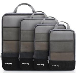 Packing cubes compression uitbreidbare bagage-organizer set - compressie kofferorganizer - inpakorganizers voor koffers - reis- en thuis-organisatie Packing cubes compression