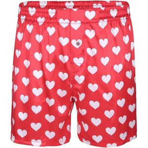 Satijnen boxershorts voor heren met rendiergewei-patroon – Sexy kerstondergoed in M-XXL