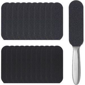 Roestvrijstalen Voetvijl met Vervangbare Korrelpads - Professionele Eeltverwijderaar voor Harde Huid