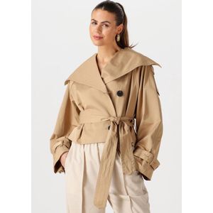 INWEAR Umayaiw Short Trench Jassen Dames - Zomerjas - Camel - Maat 38