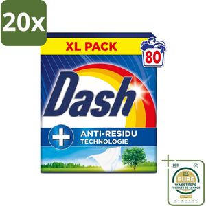 20 x Dash – Waspoeder – Wasdraad Fris – 4,4 kg - Grootverpakking - Waspoeder - Wasdraad Fris - Fris Was - Waspoeder Voor Koude Was - Anti-residu Waspoeder
