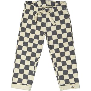 James - jongens broek - geblokt - gebroken wit - donkergrijs - 80