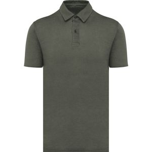Spasso Linnen herenpolo SP217 - Organic khaki - L