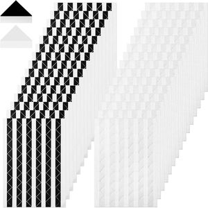 30 vellen 3060 stuks zelfklevende fotohoeken voor scrapbooking en stempelen album - zwart + wit