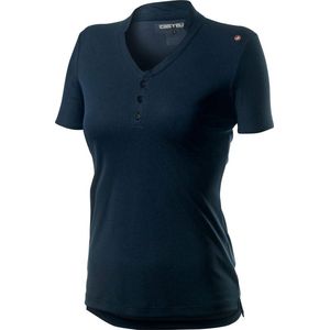 Castelli Tech Korte Mouw Poloshirt Blauw S Vrouw