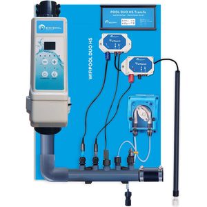 POOLTRONICS WIFI Zoutwatersysteem - Zoutelectrolyse zet zwembadzout om naar Chloor met Automatische Ph dosering - Zwembad Waterbehandeling systeem op Zoutwater - Zwembaden tem 50m³ - 16 g/u - MET FLOWSWITCH EN LEVELSWITCH - MET WIFI besturing