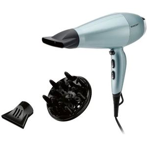 SILVERCREST® PERSONAL CARE Föhn 2400 W - Haardroger - Met ionentechnologie - 3 Verwarmingsstanden - 2 Snelheidsstanden - Bijzonder duurzame motor - Antistatisch drogen - Extra lang aansluitkabel - Incl. volumediffusor en 2 stylingmondstukken - Mint