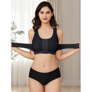 Maat: L - Post Operatieve Beha voor Herstel - Borstvergroting / Borst Operatie / Borst Lift - Nazorg BH voor Borstvergroting - Borstverkleining - Operatie Beha - voedingsbh - sportbh - BH met voorsluiting dames - BH zonder Beugel - Ondersteunende BH