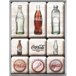 Nostalgic Art Magneet set Coca-Cola Bottle Timeline