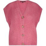 Tramontana - Gebreid Vest - Roze - Mouwloos - Met Pailletten