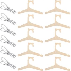 - Pack of 10 Baby Clothes Hangers - Wooden Children's Clothes Hangers - Creative Home Accessories