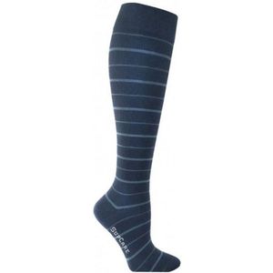 Supcare compressiekousen maat L (43-45) – bamboo blue – trendy compressie sokken – steunkousen – ademend – gezwollen, vermoeide en pijnlijke benen & voeten – spataderen - dagelijks gebruik – vliegreizen – zwangerschap – dames en heren