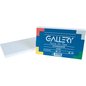 Gallery witte systeemkaarten formaat 75 x 125 cm effen pak van 100 stuks