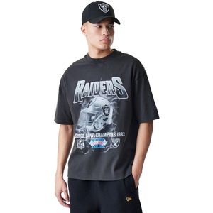 New Era Nfl Washed Boxy Las Vegas Raiders T-shirt Met Korte Mouwen Grijs L Man