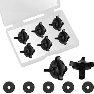 Zwarte Reserveschroeven voor Motorhelmen - Set van 6