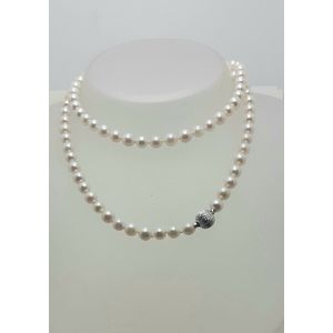 Parel collier - akoya parel - 63.5 cm - 14 krt sluiting - Verlinden juwelier