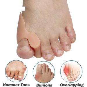 Siliconen Teencorrector I Teenspreider I Hallux Valgus I Grote Teen Beschermer I 1 Paar I Beige