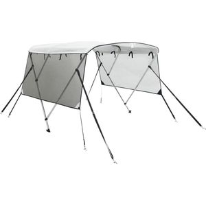 vidaXL - Biminitop - 3 - bogen - met - mesh - zijwanden - 183x(170-182)x137 - cm