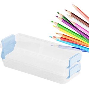 Cosmetische Opbergdoos 2-laags - Make-up Organizer met Opbergladen - Antislip Kaptafel - Badkamer- en Ijdelheid Lade Organizer - Huidverzorging Organisator - Oogschaduw Nagellak Opbergdoos .
