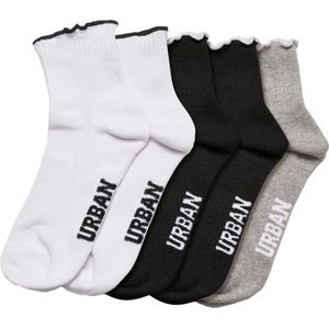 Urban Classics - Girly Small Edge 4Pack Sokken - 35/38 - Multicolours