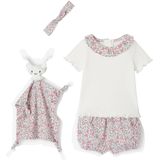 Cadeauset - Ecru - T-shirt + Broekje + Hoofdband + Knuffel