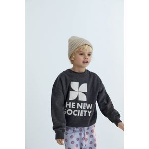 Logo sweater galactic grey melange 6y