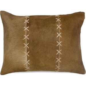 half kussen dekensteek koe bruin/wit 35x45cm