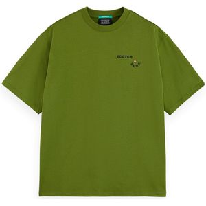 Scotch & Soda - T-shirt Artwork - Groen - Heren