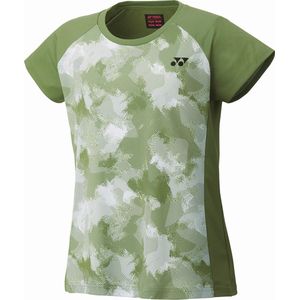 Yonex 16699EX dames crew neck sportshirt – light olive - maat L