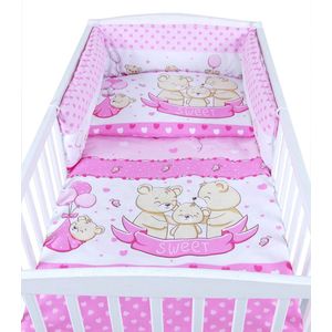 BabyLux Kinderbedlakenset 6-delig 100x135cm Katoen Roze