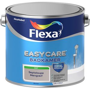 Flexa Easycare Muurverf - Badkamer - Mat - Mengkleur - Sepiataupe - 2,5 liter