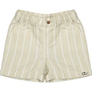 Mattis - korte broek jongens - gestreept - verstelbare taille - beige - maat 86