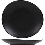 Cosy & Trendy - Vongola Black - Ontbijtborden / Dessertborden - Zwart - 22 x 20 cm - 4 Stuks