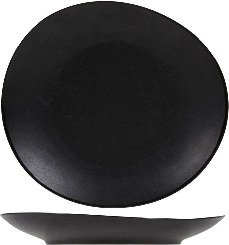 Cosy & Trendy - Vongola Black - Ontbijtborden / Dessertborden - Zwart - 22 x 20 cm - 4 Stuks