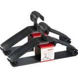 Plasticforte - Kledinghangers - Zwart - 20x - Kunststof - 40,5 cm